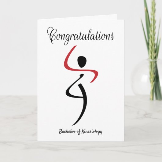 Herzlichen Glückwunsch für Bachelor Kinesiology Karte (Vorderseite)