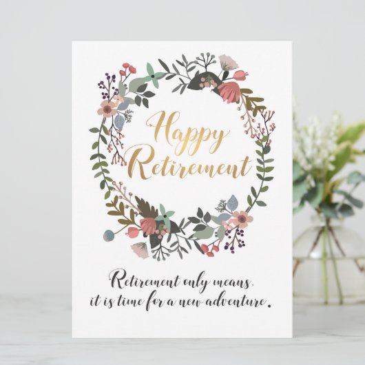 Herzlichen Glückwunsch für das Rente Karte (Stehend Vorderseite)