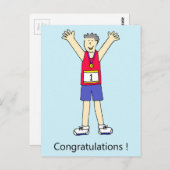 Herzlichen Glückwunsch für ihn. Postkarte (Vorne/Hinten)