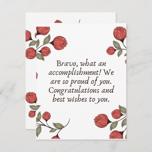 Herzlichen Glückwunsch für Ihre Akquisition Dankeskarte (Vorne/Hinten)