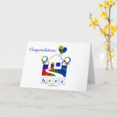 Herzlichen Glückwunsch! Gay Marriage Rainbow House Karte (Gelbe Blume)