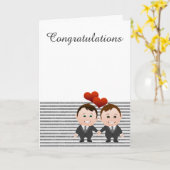 Herzlichen Glückwunsch Gay Themed Wedding Karte (Gelbe Blume)