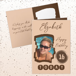 Herzlichen Glückwunsch Geburtstag 16 heute fügen F Karte