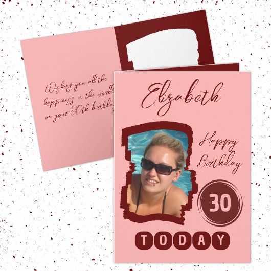 Herzlichen Glückwunsch Geburtstag 30 heute fügen F Karte