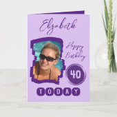 Herzlichen Glückwunsch Geburtstag 40 heute fügen F Karte (Vorderseite)