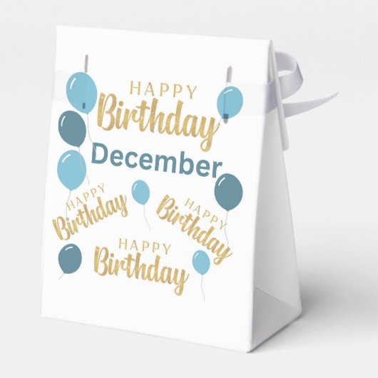 Herzlichen Glückwunsch Geburtstag Dezember Geburts Geschenkschachtel (Rückseite)