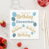 Herzlichen Glückwunsch Geburtstag Dezember Geburts Serviette (Beispiel)