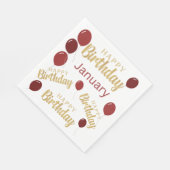 Herzlichen Glückwunsch Geburtstag Januar Geburtsta Serviette (Ecke)
