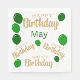 Herzlichen Glückwunsch Geburtstag Mai Geburtstag P Serviette