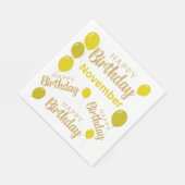 Herzlichen Glückwunsch Geburtstag November Geburts Serviette (Ecke)