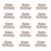 Herzlichen Glückwunsch Geburtstag Rose Goldballon Aufkleber (Vorderseite)