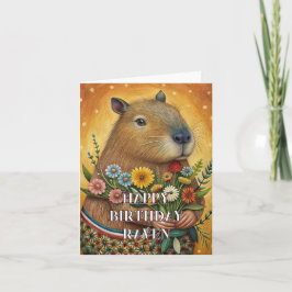 Herzlichen Glückwunsch Geburtstagskarte Capybara Dankeskarte
