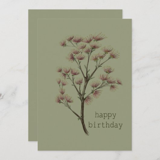 Herzlichen Glückwunsch Geburtstagskarte Einladung (Vorne/Hinten)