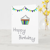 Herzlichen Glückwunsch Geburtstagskarte - fröhlich Karte (Gelbe Blume)