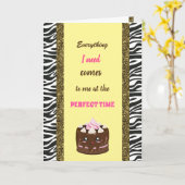 Herzlichen Glückwunsch Geburtstagskuchen und Bejah Karte (Gelbe Blume)