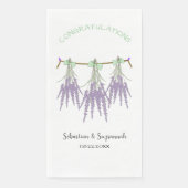 Herzlichen Glückwunsch Getrocknete Lavendel Serviette (Vorderseite)