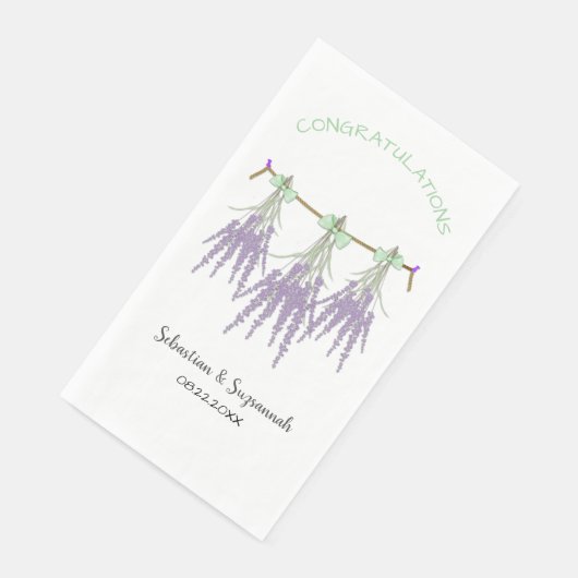 Herzlichen Glückwunsch Getrocknete Lavendel Serviette (Ecke)