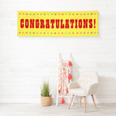 Herzlichen Glückwunsch - Giant Word auf einem Bann Banner (Insitu)