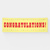 Herzlichen Glückwunsch - Giant Word auf einem Bann Banner (Horizontal)