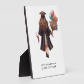 Herzlichen Glückwunsch Girl Watercolor Abschluss Fotoplatte (Seite)