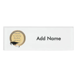 "Herzlichen Glückwunsch! Gold Abschluss Foto Frame Namenschild