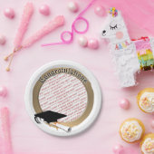 "Herzlichen Glückwunsch! Gold Abschluss Foto Frame Pappteller (Party)