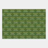 Herzlichen Glückwunsch Gold Dark Green Class of 20 Geschenkpapier Set (Vorderseite 3)