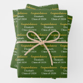 Herzlichen Glückwunsch Gold Dark Green Class of 20 Geschenkpapier Set (Beispiel)