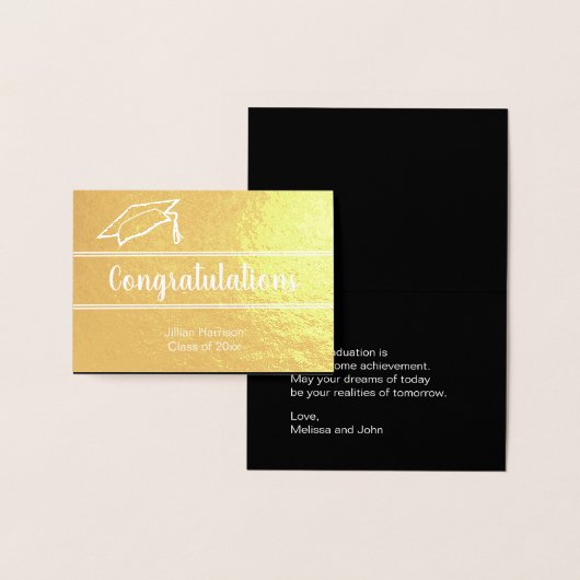 Herzlichen Glückwunsch Gold Folienkarte (Anzeige)