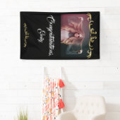 Herzlichen Glückwunsch Gold Ornaments Foto Abschlu Banner (Insitu)