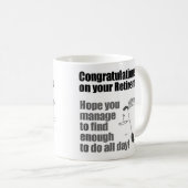 Herzlichen Glückwunsch Golfer Retirement Kaffeetasse (VorderseiteRechts)