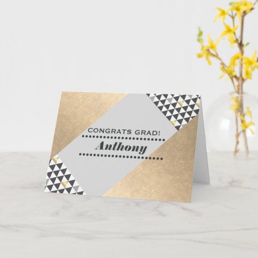 Herzlichen Glückwunsch Grad. Benutzerdefiniertes g Karte (Gelbe Blume)