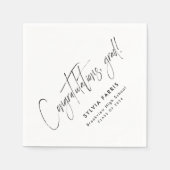 Herzlichen Glückwunsch grad einfachen schwarzen Ab Serviette (Vorderseite)