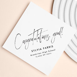 Herzlichen Glückwunsch grad einfachen schwarzen Ab Serviette