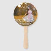 Herzlichen Glückwunsch Grad Foto Abschluss Fächer (Rückseite)