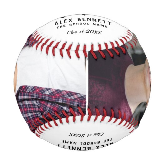 Herzlichen Glückwunsch Grad Graduierung Cap 2 Foto Baseball (Vorderseite)