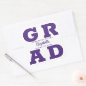 Herzlichen Glückwunsch Grad Lila White Quadratischer Aufkleber (Umschlag)