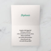 Herzlichen Glückwunsch Grad. Moderne, florale Cust Karte (Innenseite)