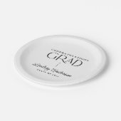 Herzlichen Glückwunsch Grad Moderner Foto Abschlus Pappteller (Schrägansicht)