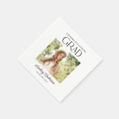 Herzlichen Glückwunsch Grad Moderner Foto Abschlus Serviette (Ecke)