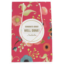 Herzlichen Glückwunsch Grad. Modernes Blumenmuster