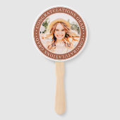 Herzlichen Glückwunsch Grad Modernes Foto Fächer (Rückseite)