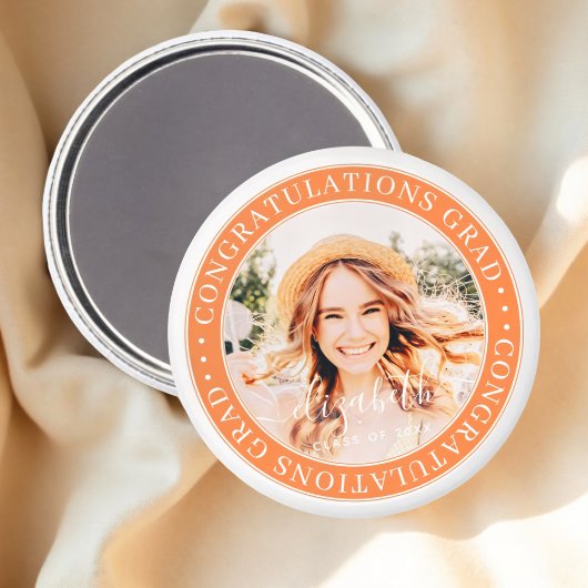 Herzlichen Glückwunsch Grad Modernes Foto Magnet