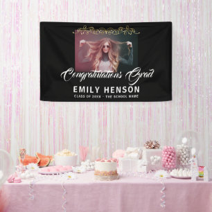 Herzlichen Glückwunsch Grad Ornament Foto Banner