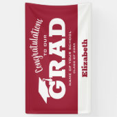 Herzlichen Glückwunsch Grad White zu Crimson Banner (Vertikal)