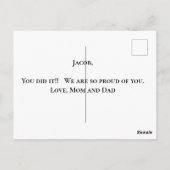 Herzlichen Glückwunsch Graduate 2021 Word Art Postkarte (Rückseite)