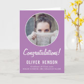 Herzlichen Glückwunsch Graduate 2 Foto Abschluss Karte (Gelbe Blume)