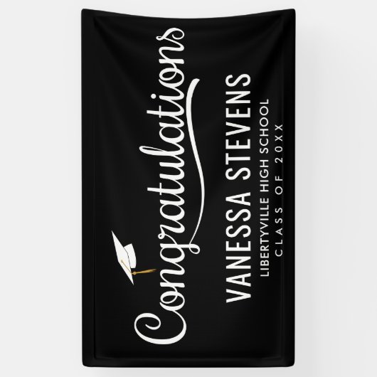 Herzlichen Glückwunsch Graduate Abschluss Banner (Vertikal)