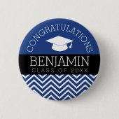 Herzlichen Glückwunsch Graduate Abschluss CAN EDIT Button (Vorderseite)