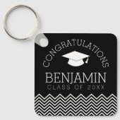 Herzlichen Glückwunsch Graduate Abschluss CAN EDIT Schlüsselanhänger (Vorderseite)